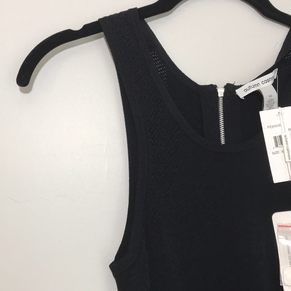 Autumn Cashmere sleeveless tank black zip dress, xs - Picture 3 of 6